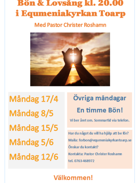 Bön & Lovsång 8 Maj