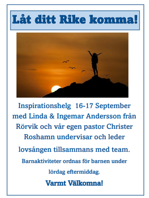 Inspirationshelg 16-17 September